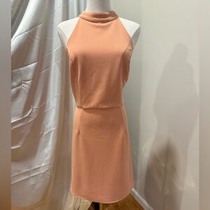 She + Sky Peach Mini Dress